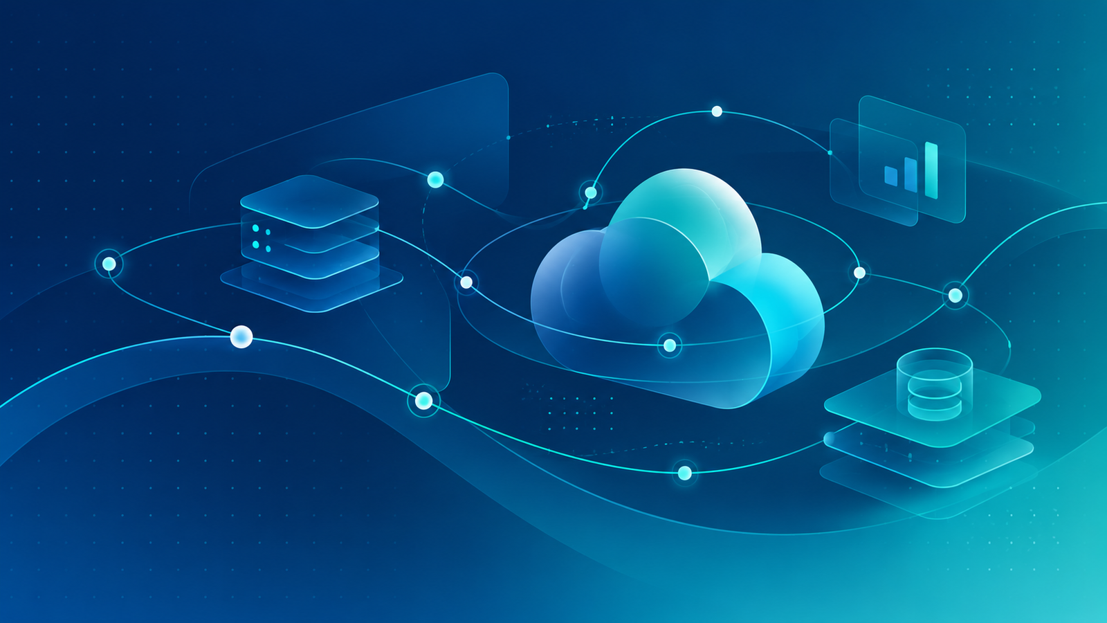 Abstract cloud infrastructure illustration